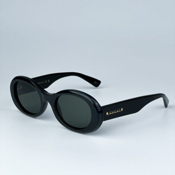 NEW Gucci GG1587S 001 Black Grey Unisex Oval Sunglasses GG 1587S main image 9